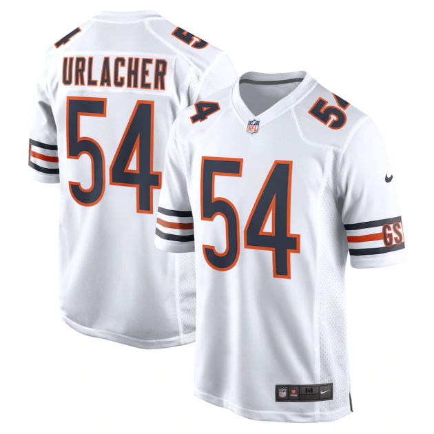 mens nike brian urlacher white chicago bears retired player game jersey